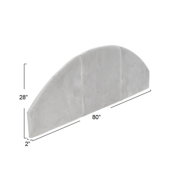 NoSom Upholstered Velvet Sound Reducing Panel Arched Headboard Bed