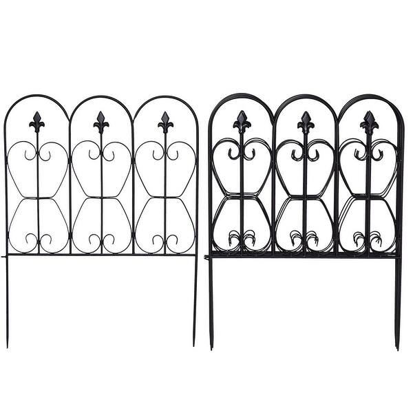 Shop Costway 32in X 10ft Folding Decorative Garden Fence Set Of 5