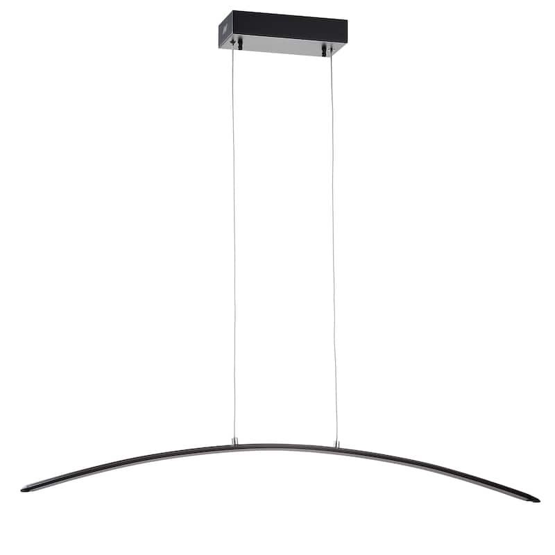 Nathaniel 41.5" Dimmable Adjustable Integrated LED Metal Linear Pendant, by JONATHAN Y