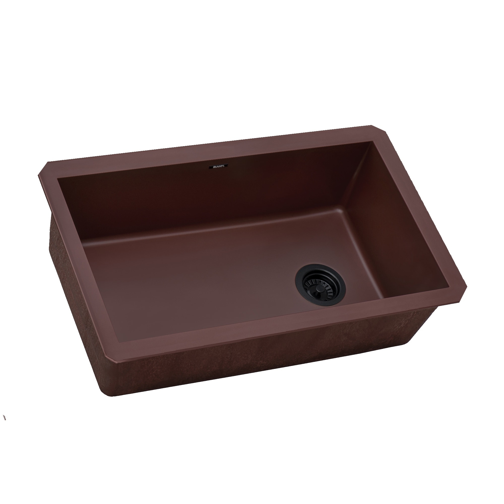 Ruvati 32 x 19 inch epiGranite Undermount Granite Composite Quartz Single Bowl Kitchen Sink - Carnelian Red - RVG2033RD