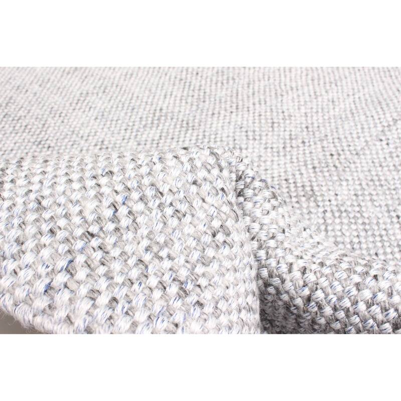 ECARPETGALLERY Braid weave Sienna Grey Wool Rug - 5'3 x 7'5