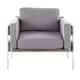 Option Light Grey Fabric/Grey Wood/White Metal