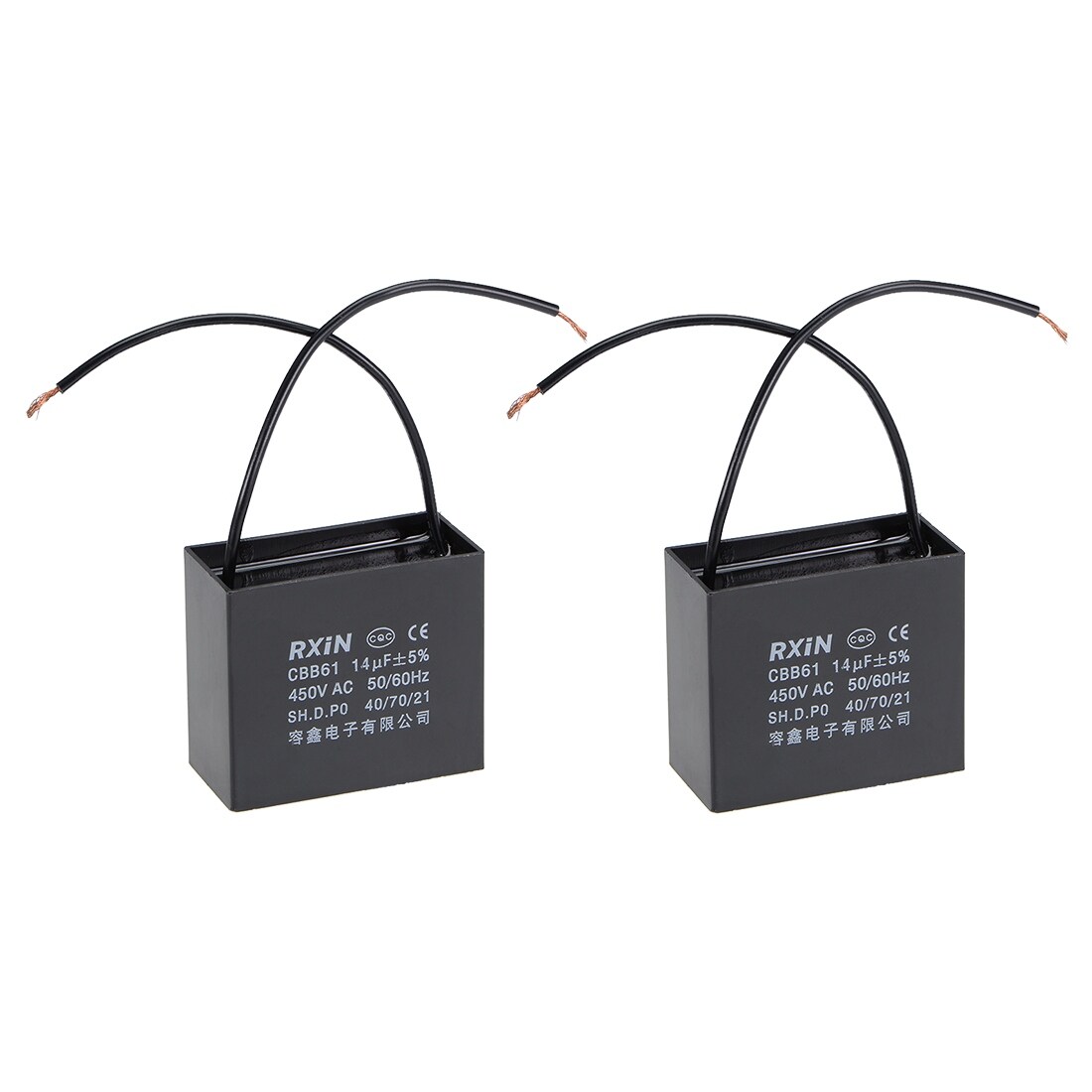 Shop 2 Wire Cbb61 Ceiling Fan Capacitor 14uf 450v Ac Motor Run