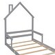 preview thumbnail 12 of 13, Twin House-Shaped Headboard Floor Bed With Handrails, Slats