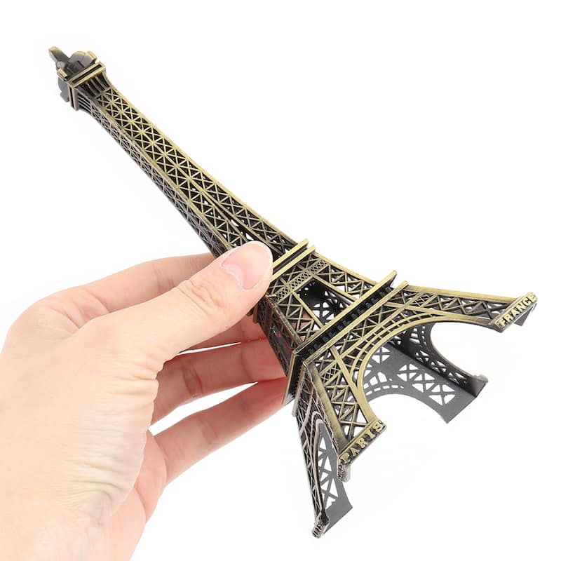 Metal Desktop Handcraft Souvenir Eiffel Tower Model Bronze 7.3 x 7.3 x 18cm - 7.3 X 7.3 X 18cm