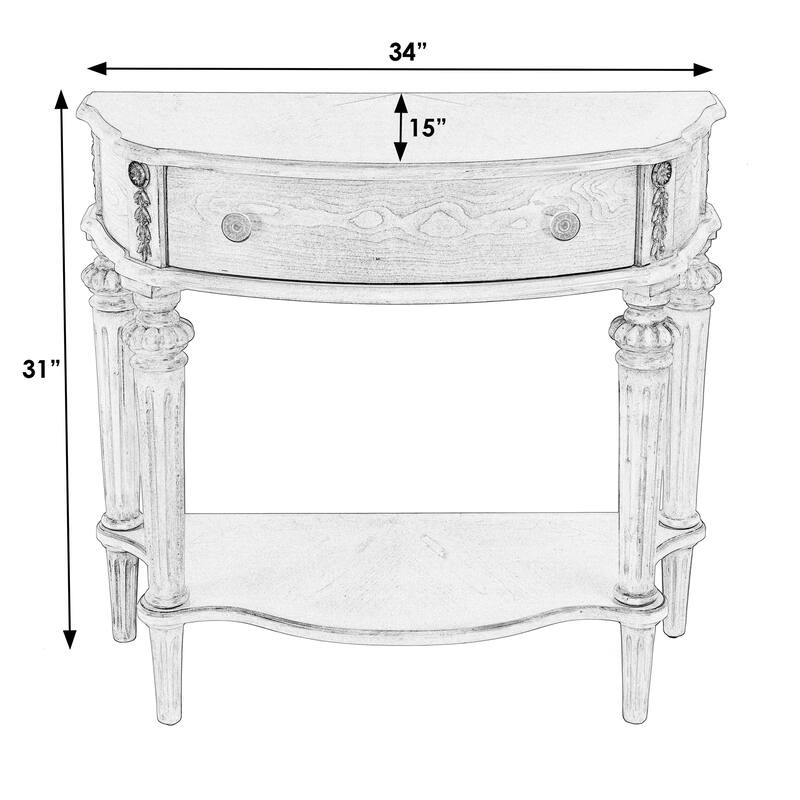 Halifax 1 Drawer 34" Wood Console Table