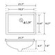 preview thumbnail 2 of 5, Rectangular Undermount Bathroom Sink,22'' x 16''Vessel Sink White Undermount Bathroom Sink - 21.7x15.7x7.9in