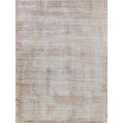 EXQUISITE RUGS Stone Wash Gazni Hand-loomed Wool/Bamboo Silk Terracota/Silver Area Rug.