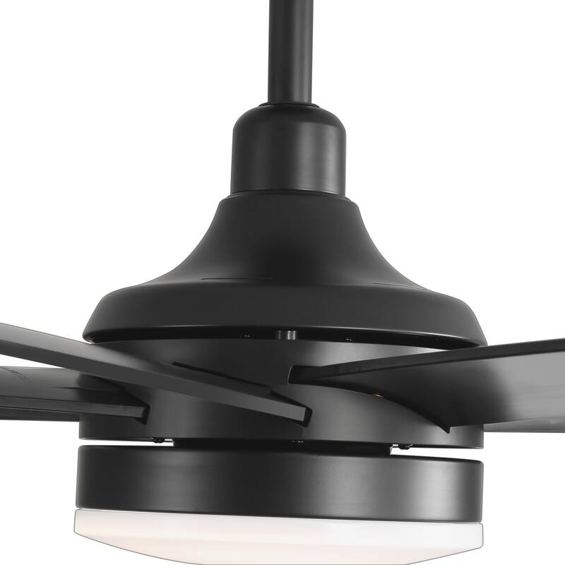65" Gold LED Ceiling Fan with Light Remote-8 Blade - 65 Inch
