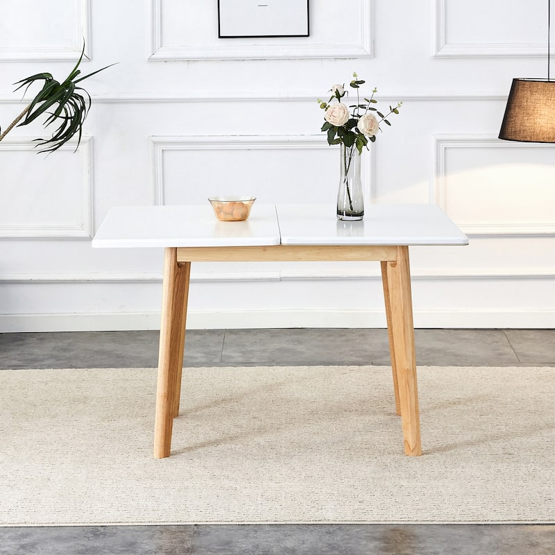 sintered stone tabletop with wooden legs