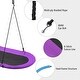 preview thumbnail 9 of 8, 60" Saucer Surf Outdoor Adjustable Swing Set-Purple - 60" x 32" (L x W)