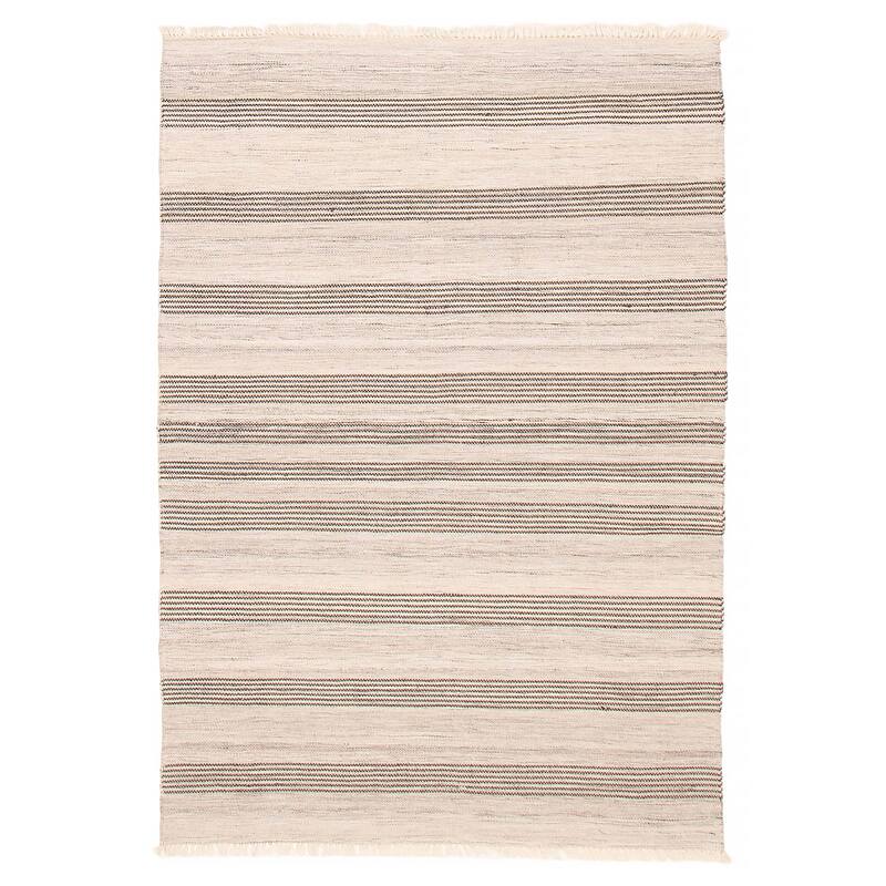 Boho Grey Kilim 5'3" x 7'9" - 5'3 x 7'9 - Light Grey - 5'3 x 7'9
