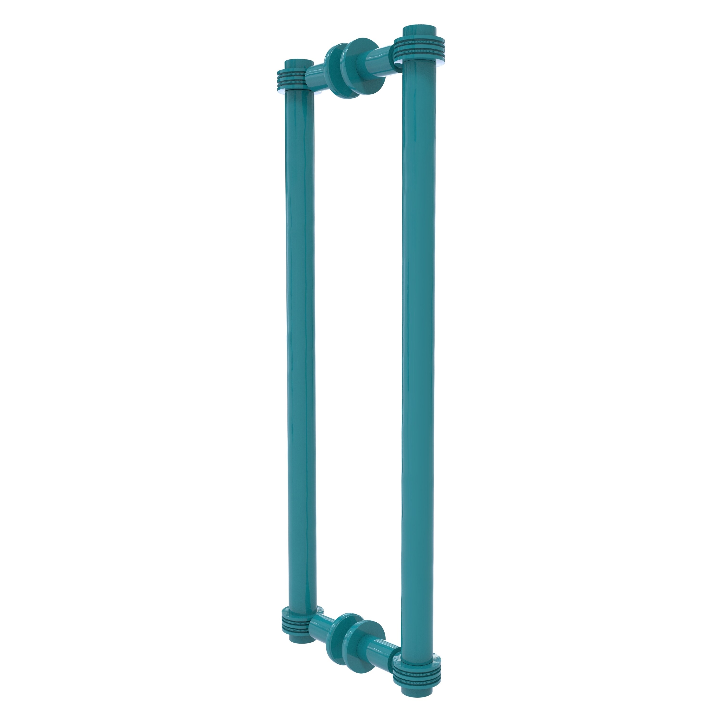 Allied Brass Contemporary 12 Inch Back to Back Shower Door Pull with Dotted Accent