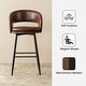 preview thumbnail 44 of 50, Glitzhome Modern 3-Piece Adjustable Bar Table Faux Leather Stool Pub Sets