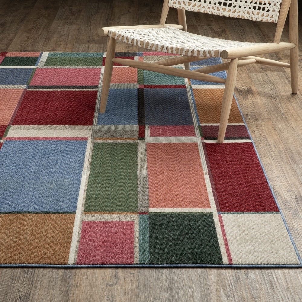 Tobias Modern Color Block Multi-colored Area Rug