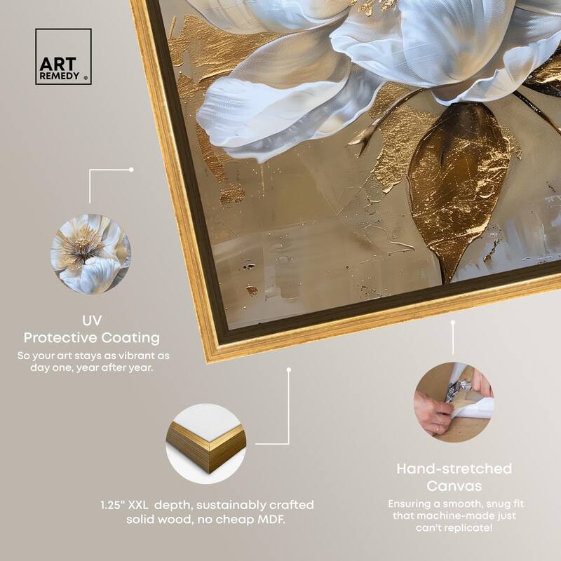 Athenas Flower Canvas Glamorous Feminine Wall Art by Art Remedy