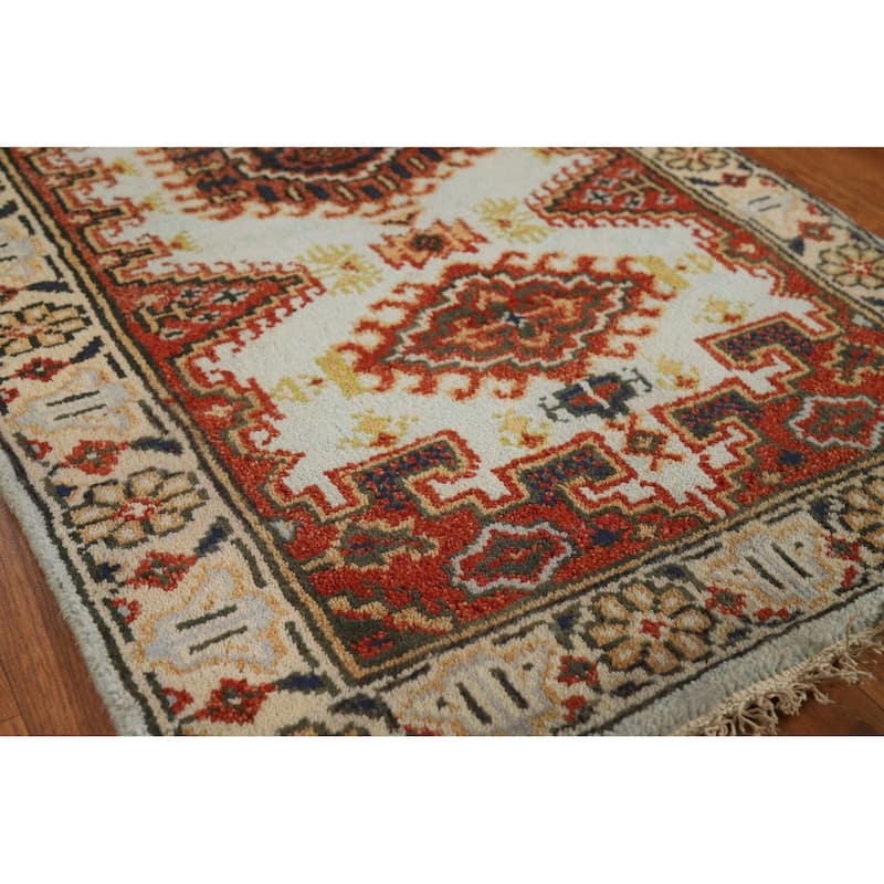 Viss Indian Runner Rug Hand-Knotted Traditional Wool Carpet - 2'6"x 7'11"