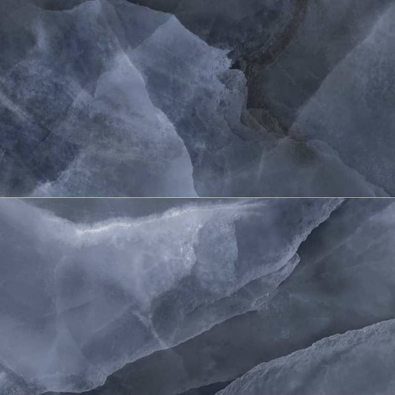 Geo Lust 24x48 Polished Onyx Porcelain Tile - Floor & Wall - Large Format - Case of 2 (15.5 Sq. ft.) - Blue