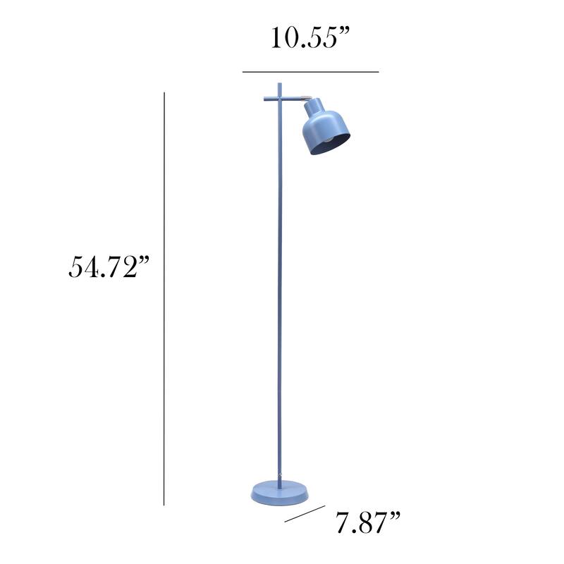 Metal Adjustable Spotlight Floor Lamp with Rotary Switch - 10.55 x 7.87 x 54.72 in. (L x W x H)