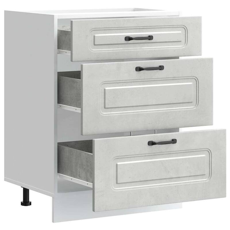 vidaXL Kitchen Base Cabinet Concrete grey Engineered wood - 18.1 x 23.6 x 32.1