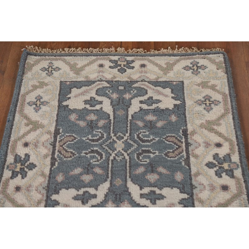 Oushak Indian Runner Rug Handmade Wool Carpet - 2'6"x 9'10"