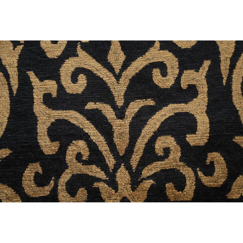 Vegetable Dye Geometric Nepalese Oriental Area Rug Wool Hand-knotted - 6'1" x 9'0"