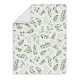 preview thumbnail 3 of 4, Floral Leaf Collection Girl 4pc Nursery Crib Bedding Set - Green White Boho Watercolor Botanical Woodland Tropical Garden