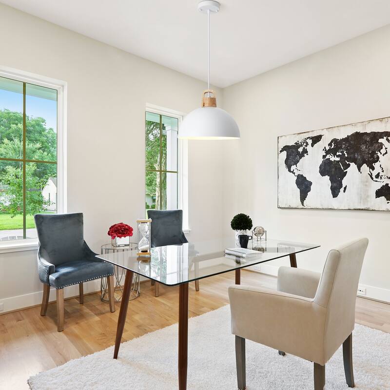 1-Light Rustic Hanging Pendant Light with Metal Shaded for Kitchen Island