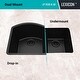 preview thumbnail 7 of 6, 32 Inch Lexicon Platinum Quartz Composite Drop-in Undermount Galaxy Black - 20.5" W x 32" L x 10.25" H