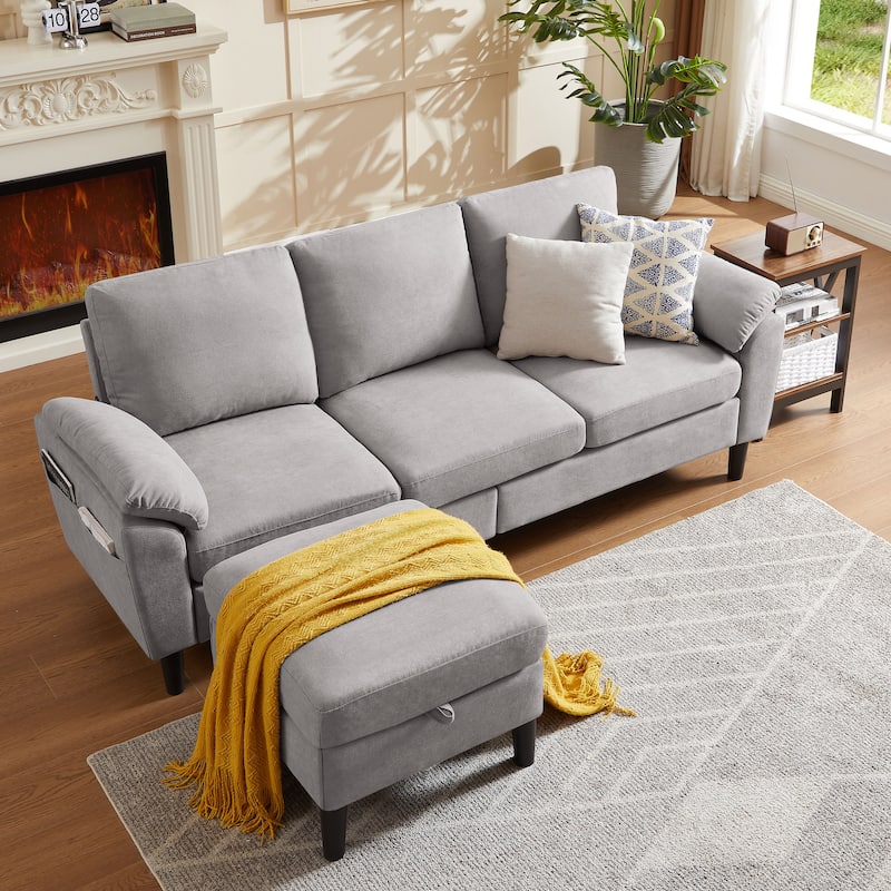 Jarenie 79.72" L Shaped Sofa Couch for Living Room