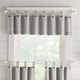 preview thumbnail 5 of 10, Tucker Solid Button Window Kitchen Curtain Valance 15"x60" - Grey