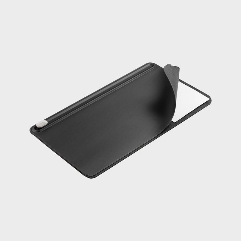 Orbitkey Desk Mat Premium Vegan Leather & Recycled PET Felt, Medium - Black