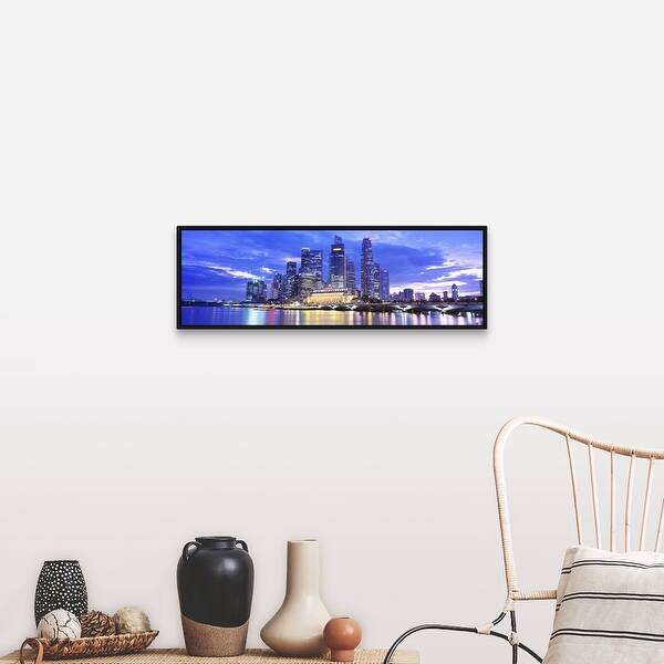 Shop Evening Singapore Black Float Frame Canvas Art Free