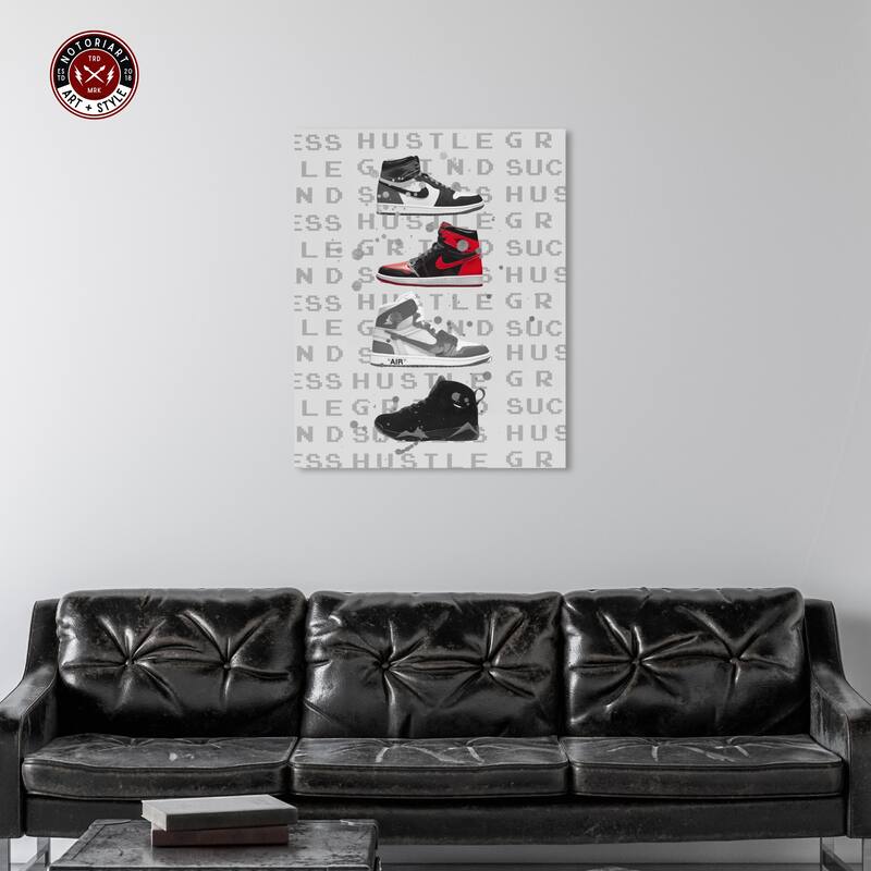 Notoriart Hype Sneakers Gallery Wrapped Sneaker 1 Piece Canvas Wall Art