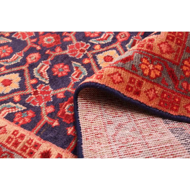 ECARPETGALLERY Hand-knotted Andelz Dark Navy Wool Rug - 3'7 x 10'10