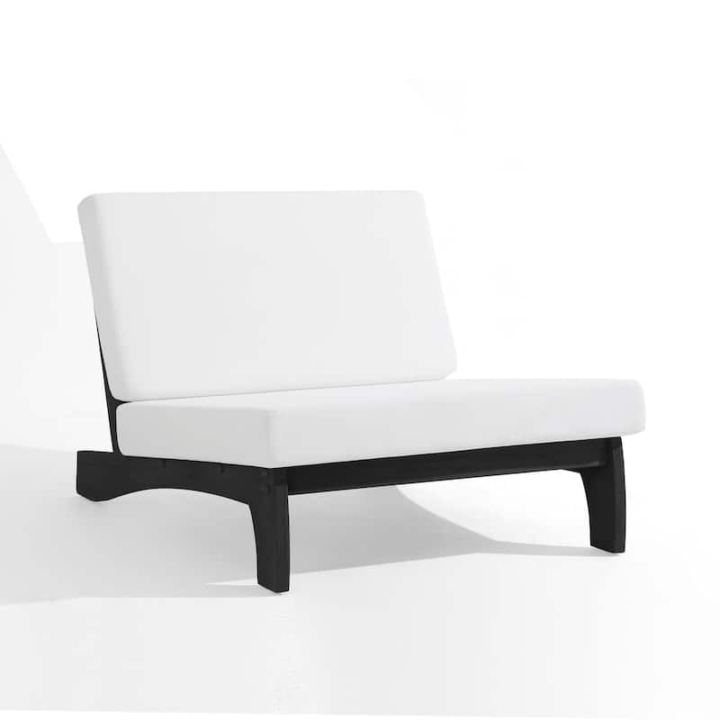 Outdoor Patio Furniture Acacia Wood Club Chair Set with All-Weather Cushions