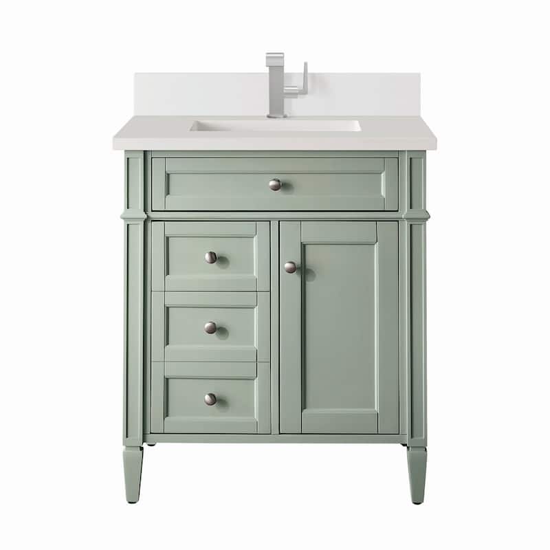 James Martin Vanities 650-V30-1WZ Brittany 30" Single Basin Poplar - Sage Green