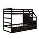 preview thumbnail 31 of 49, Roomfitters Twin-Over-Twin Bunk Bed with Twin Trundle, Sturdy Wooden Frame, 3 Storage Stairs, Safety Guardrails