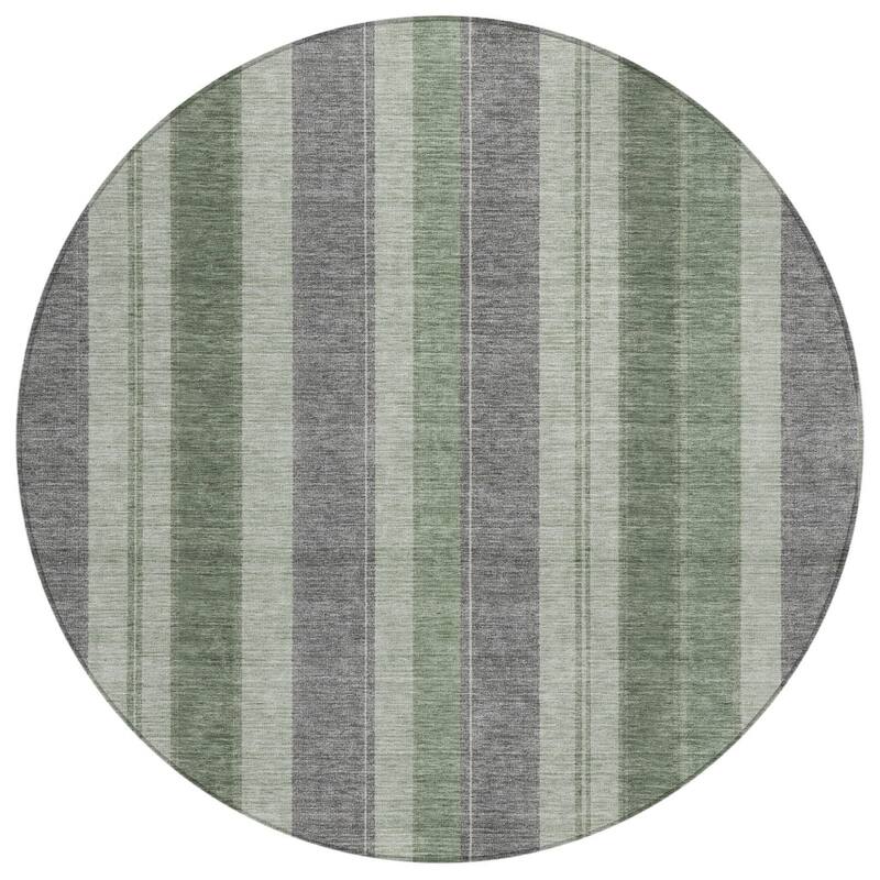 HomeRoots Striped Transitional Rectangle Outdoor Rug