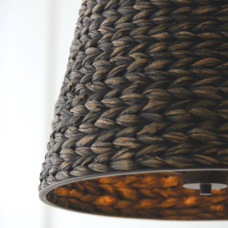 Tallulah 4-light Medium Pendant w/ Mango Wood & Water Hyacinth