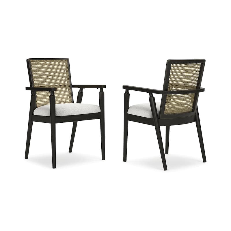 Signature Design by Ashley Galliden Black/Gray Dining Arm Chair - 22.13"W x 22.38"D x 35.13"H