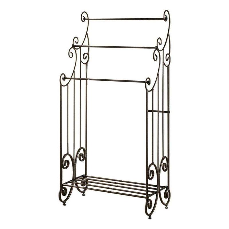 Pewter Metal Towel Rack
