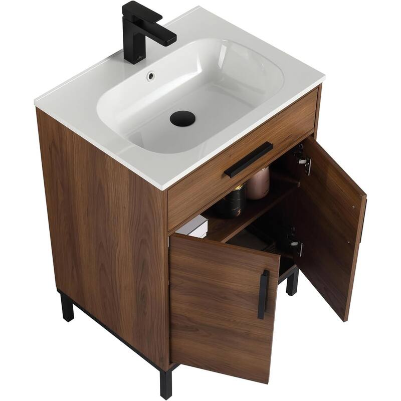 Blossom 24-Inch Freestanding Bathroom Vanity with SMC Sink