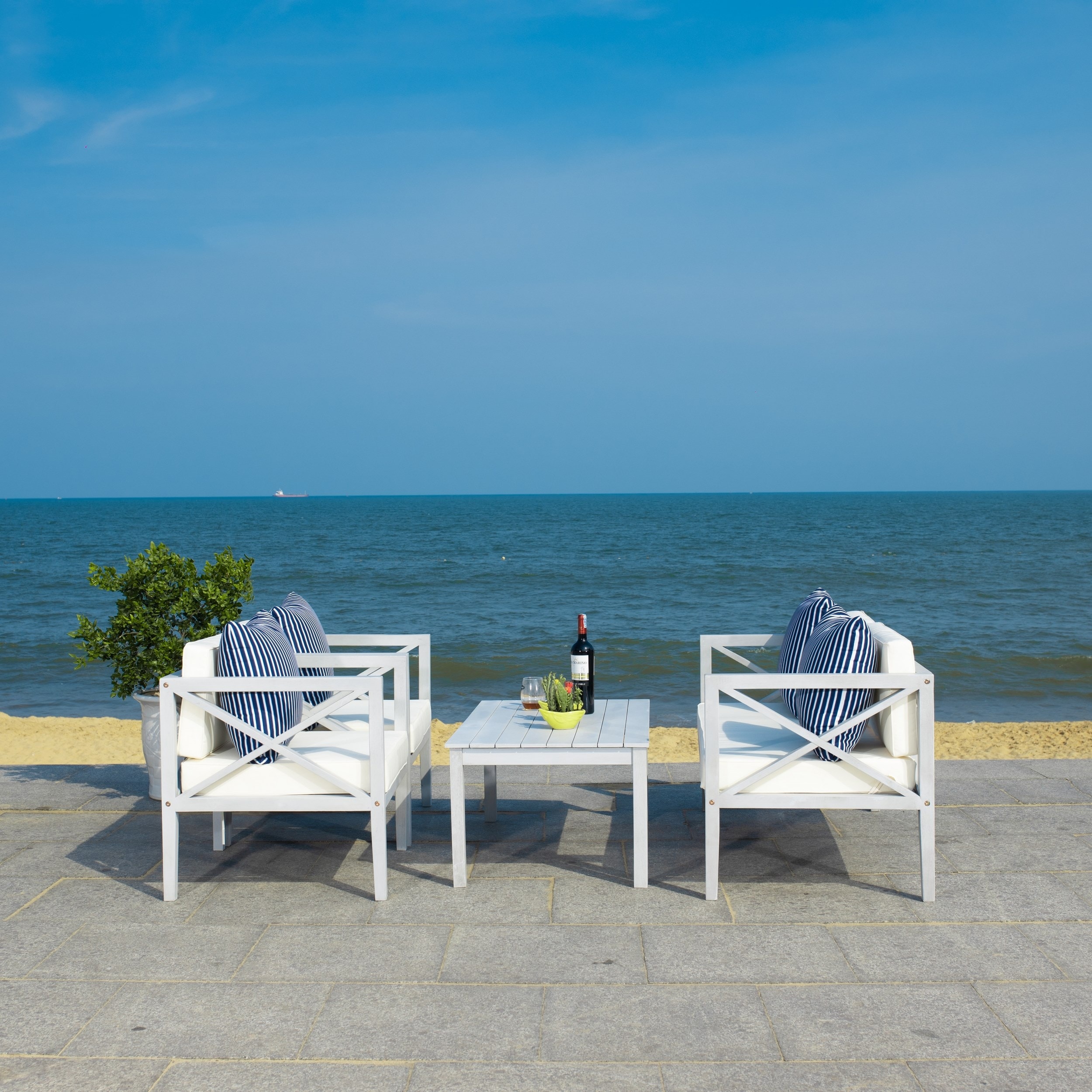 Safavieh Outdoor Living Montez 4 Piece Set With Accent ... Safavieh Outdoor Living Montez 4 Piece Set With Accent ... on Safavieh Outdoor Living Montez 4 Piece Set id=26389