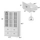 preview thumbnail 75 of 98, Modular Glass Doors Display Cabinet Combo Bookcase Home Office Pantry