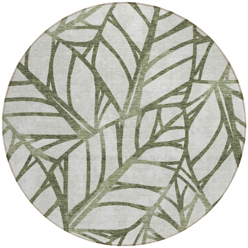 HomeRoots Floral Transitional Rectangle Outdoor Rug