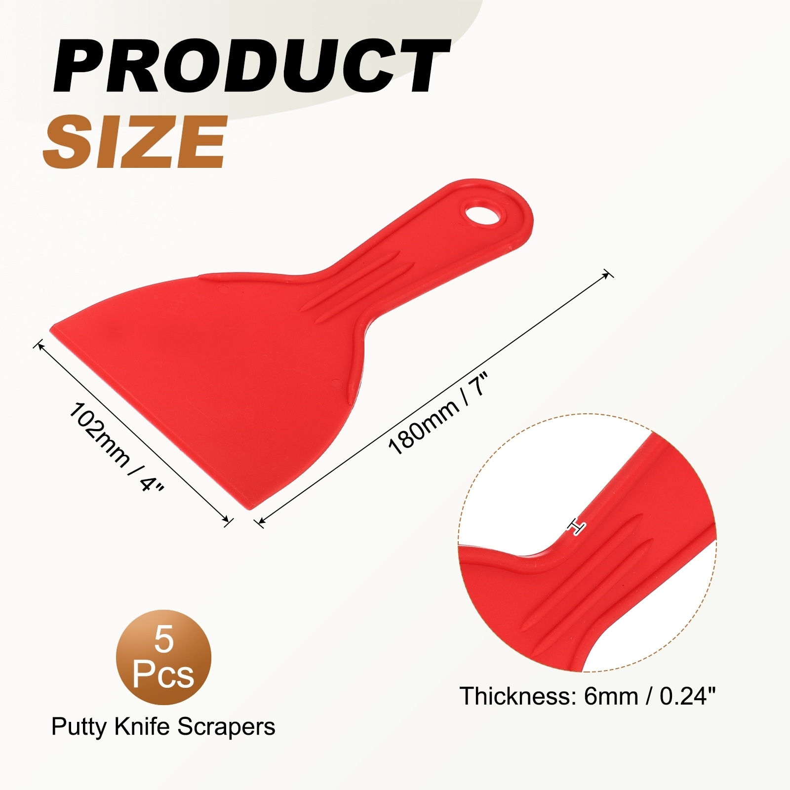 Putty Knife Scraper Flexible Plastic Putty Knife Paint Scraper Tool for Taping Drywall Spreading Painting