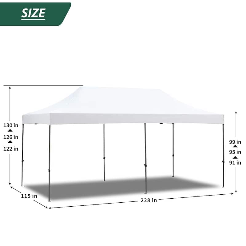 Erommy Canopy Tent, Commercial Instant Canopy Heavy Duty with Roller Bag, Sand Bags, Wind Ropes & Ground Nails, Outdoor Canopies