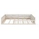 preview thumbnail 11 of 24, Wood Full Size Upholstered Platform Bed with Guardrail and Pillow