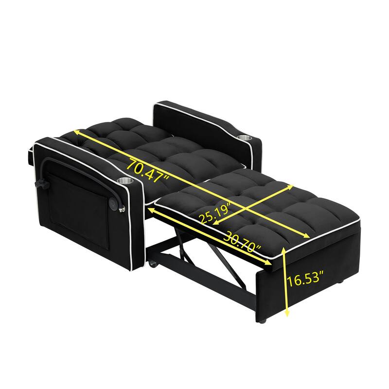 Adjustable backrest multifunctional sofa bed modern design